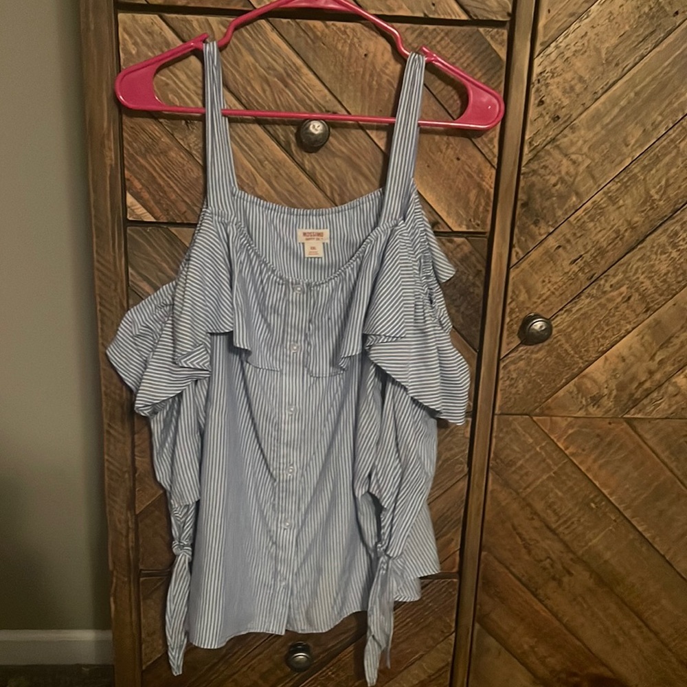 Mossimo striped tank, with off shoulder